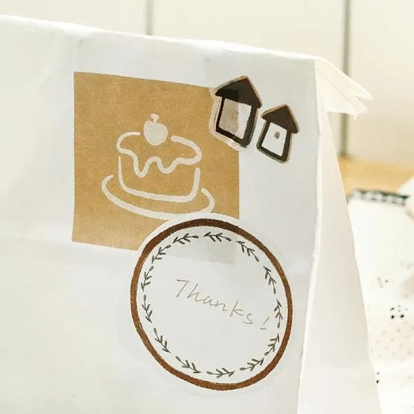 BGM Writable Memo Stickers - Brown - Default Title by Techo Treats Stationery