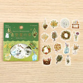 Blue Sky Flea Market Vintage Zakka Foil-stamped Flake Seal - Flower Store - Techo Treats