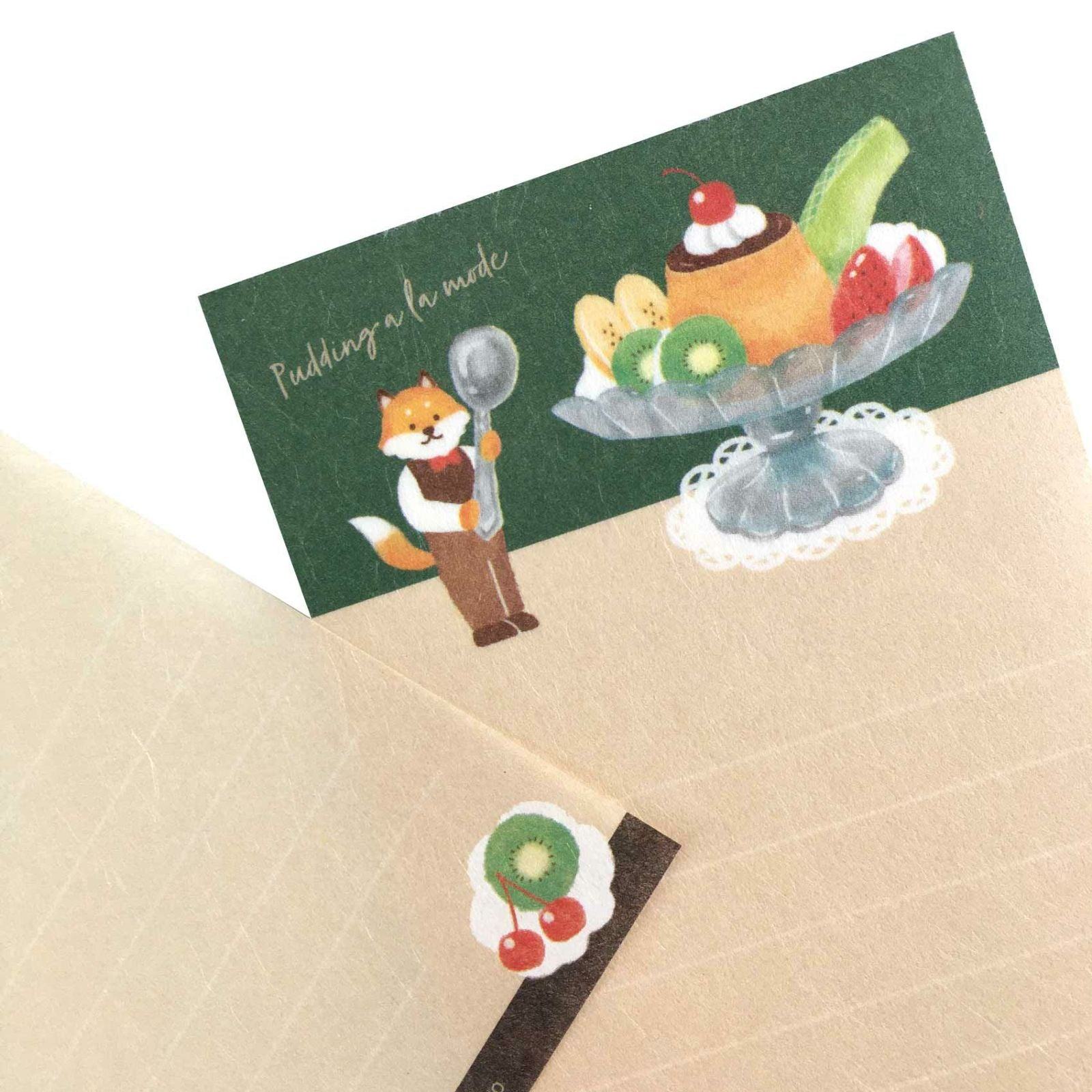 Cafe Moon Mini Letter Set - Pudding - Furukawa Shiko - Default Title by Techo Treats Stationery