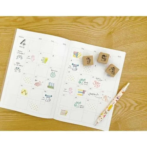 Cat Life Rubber Stamp - Weight Training - Techo Treats