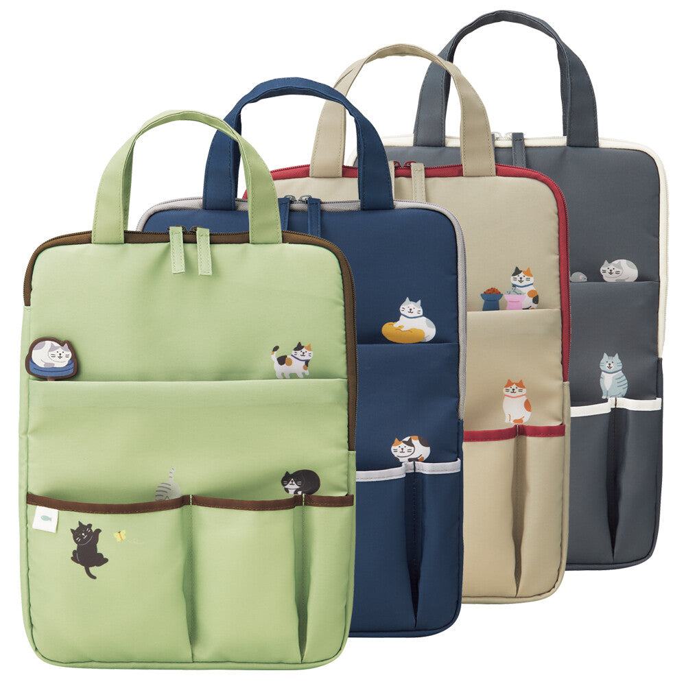 Cat Scene 13" Laptop Carrying Sleeve - Biscuit Beige - Techo Treats
