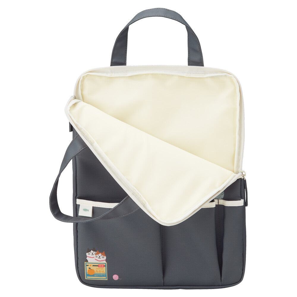 Cat Scene 13" Laptop Carrying Sleeve - Biscuit Beige - Techo Treats