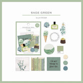 Colorfilm Seal Flake Stickers - Sage Green - Techo Treats