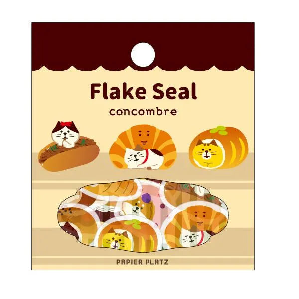 concombre Flake Seal - Yamaneko Bakery - Papier Platz - Default Title by Techo Treats Stationery