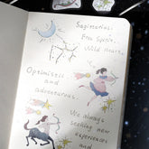Constellation Girls Foil-stamped Flake Seal - Scorpio, Sagittarius & Capricorn - Techo Treats