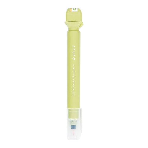 cruro Rolling Stamp Pen - Olive Green (Happy Clover)
