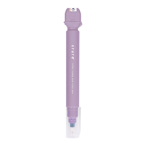 cruro Rolling Stamp Pen - Pale Lavender (Cat Footprints)