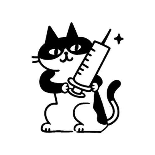 Decole Cat Life Rubber Stamp - Hospital - Default Title by Techo Treats Stationery