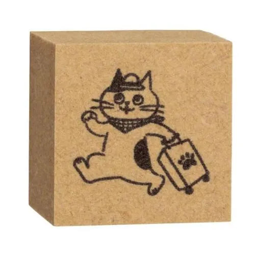 Decole Cat Life Rubber Stamp - Travel - Default Title by Techo Treats Stationery