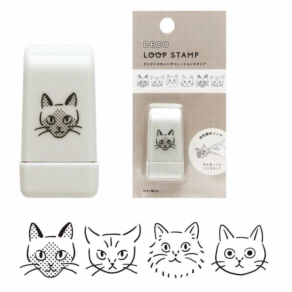 EL COMMUN Deco Loop Rolling Stamp - Cat Face - Techo Treats