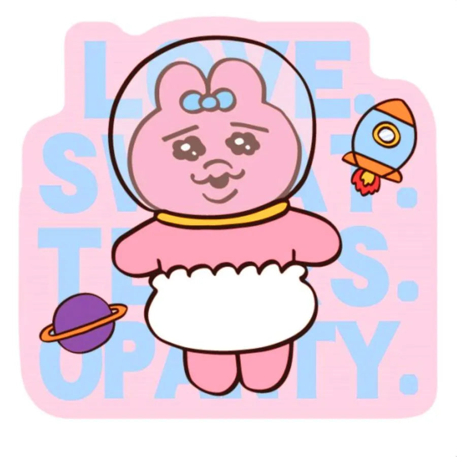 Ensky Opanchu Usagi Panty Rabbit Mini Die-cut Sticker (9) - Default Title by Techo Treats Stationery