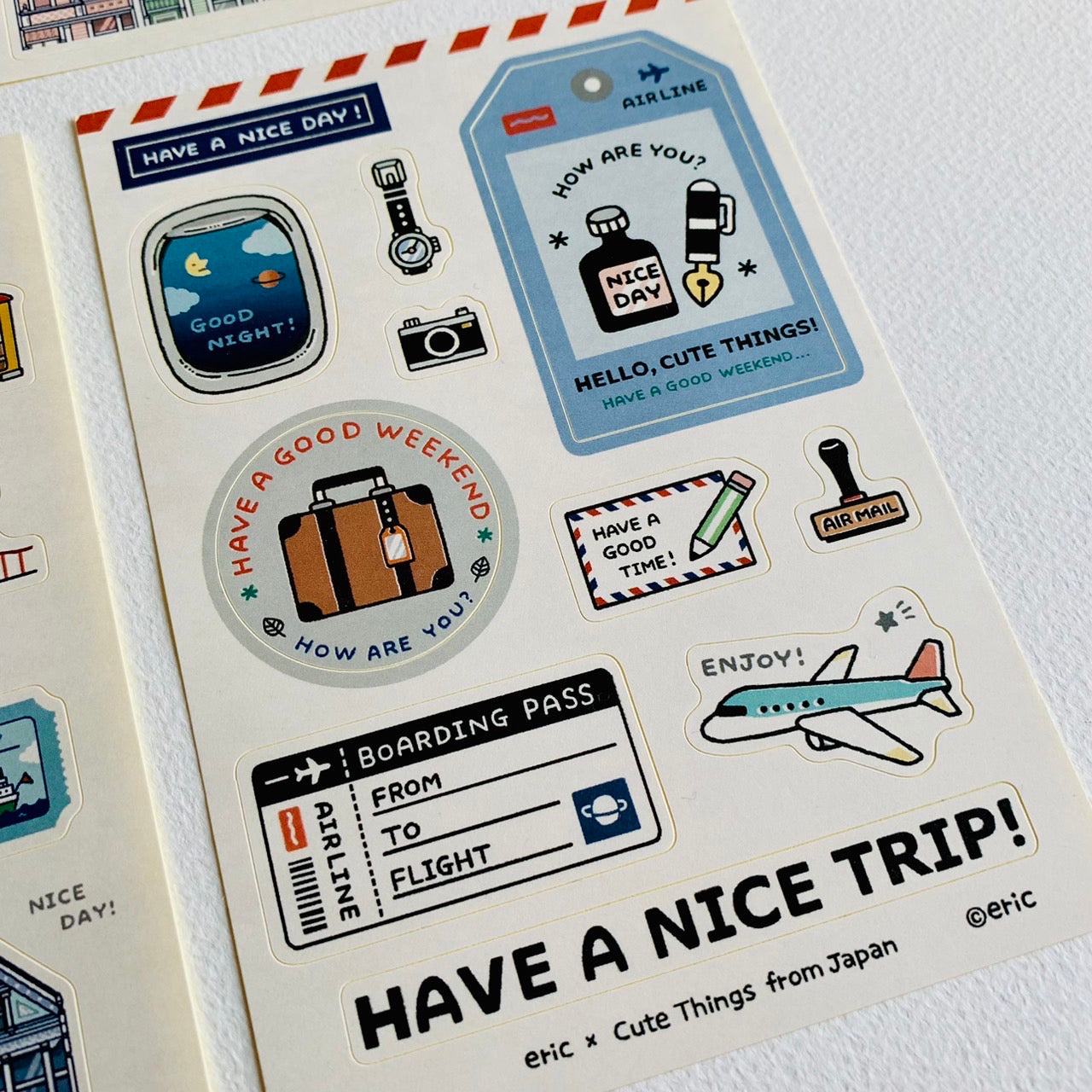 eric x CTFJ Sticker Sheet - San Francisco Special (2 designs) - Papier Platz - Have a nice trip! by Techo Treats Stationery