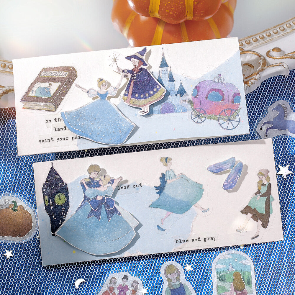 Fairy Tale Foil-stamped Flake Seal - Blue - Techo Treats