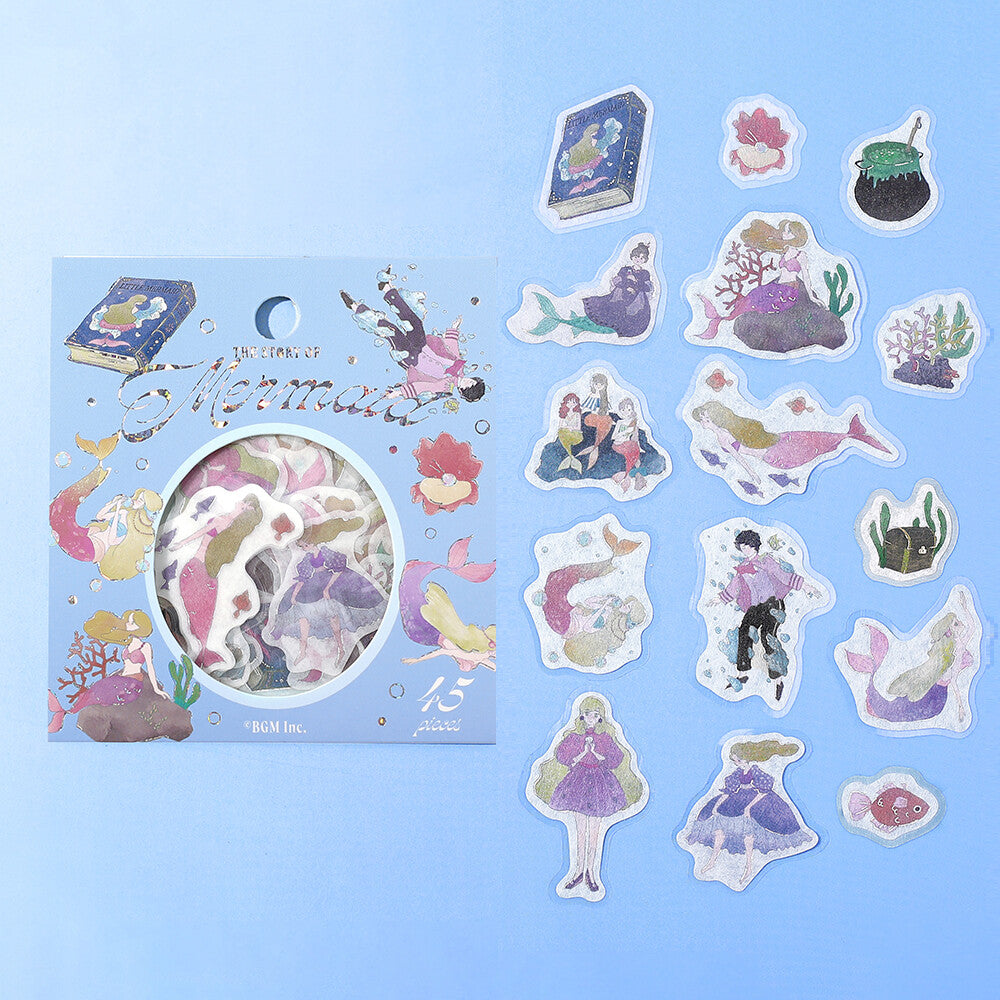 Fairy Tale Foil-stamped Flake Seal - The Little Mermaid - Techo Treats