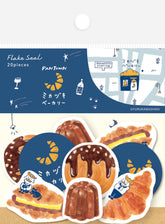 Freshly Baked Bread Town Flake Stickers - Mikazuki Bakery (Croissant) - Techo Treats
