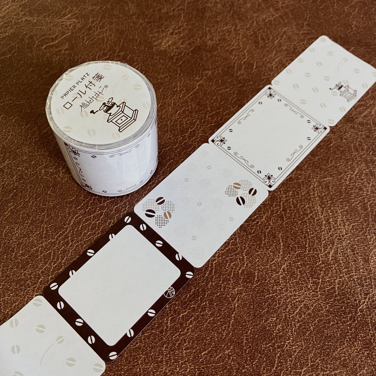 Fukuwake Hanko Roll Sticky Notes - Coffee Bean and Mill - Techo Treats