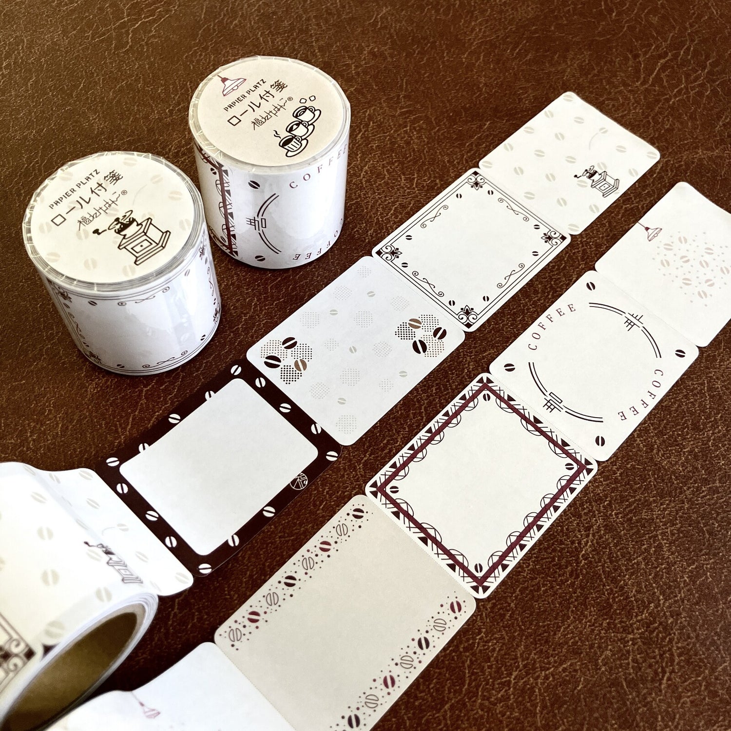 Fukuwake Hanko Roll Sticky Notes - Coffee Bean and Mill - Techo Treats