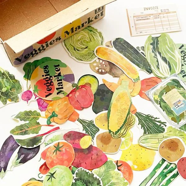Greeting Life Box Seal - Vegetable - Default Title by Techo Treats Stationery