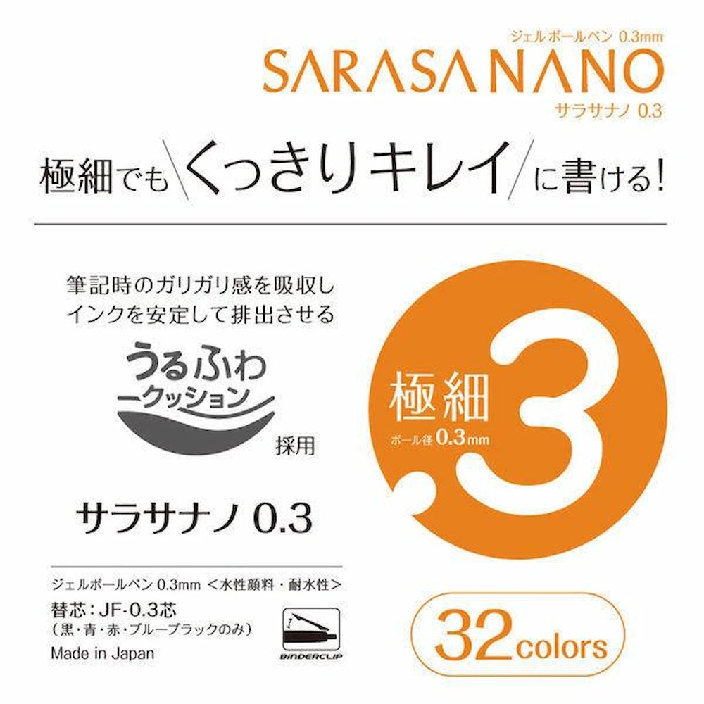 ZEBRA Sarasa Nano Gel Ballpoint Pen 0.3mm Vintage Color Set (5-Pack) - Set A by Techo Treats Stationery