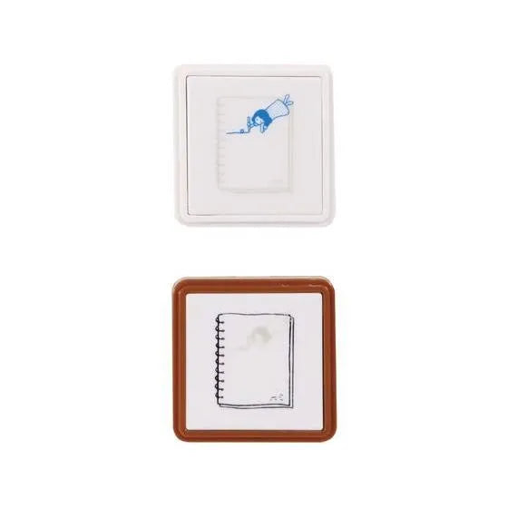 Hancoco 2-in-1 Layer Stamp - Girl and Notebook - Kutsuwa - Default Title by Techo Treats Stationery