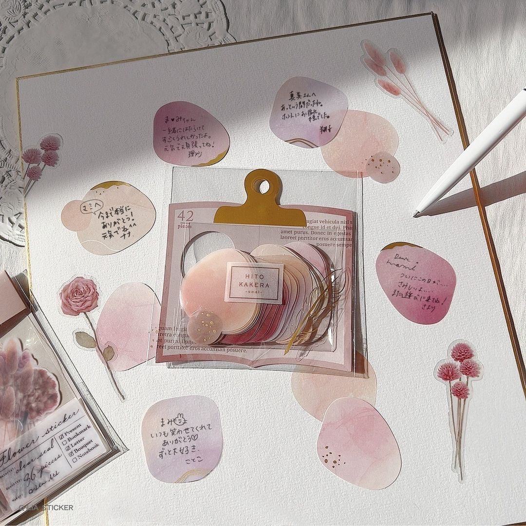 HITOKAKERA Flake Stickers - Dusty Pink - Techo Treats