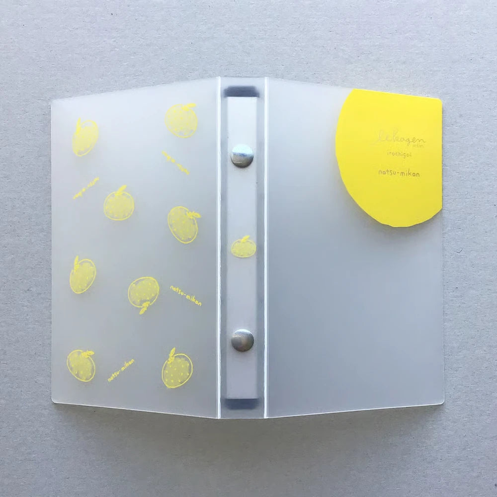 iikagen Series Micro 5 Mini Binder - Hyuganatsu (Japanese Citrus) - Nagahashi Printing - Default Title by Techo Treats Stationery