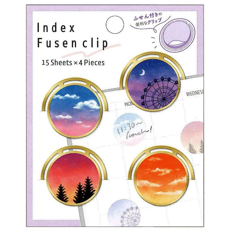 Index Sticky Notes Clip - NIGHT - KAMIO JAPAN - Default Title by Techo Treats Stationery