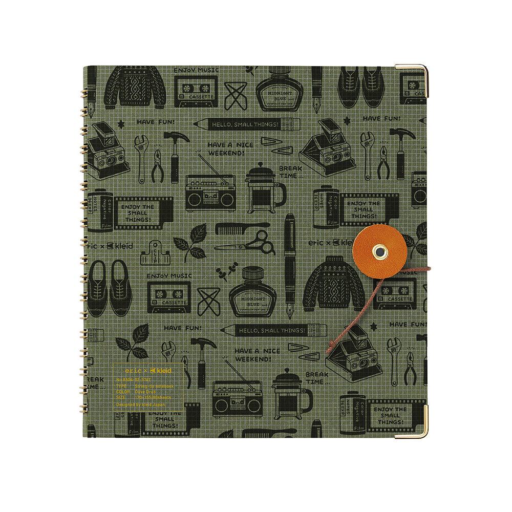 Kleid x eric String-tie Notebook - Olive Drab - Default Title by Techo Treats Stationery