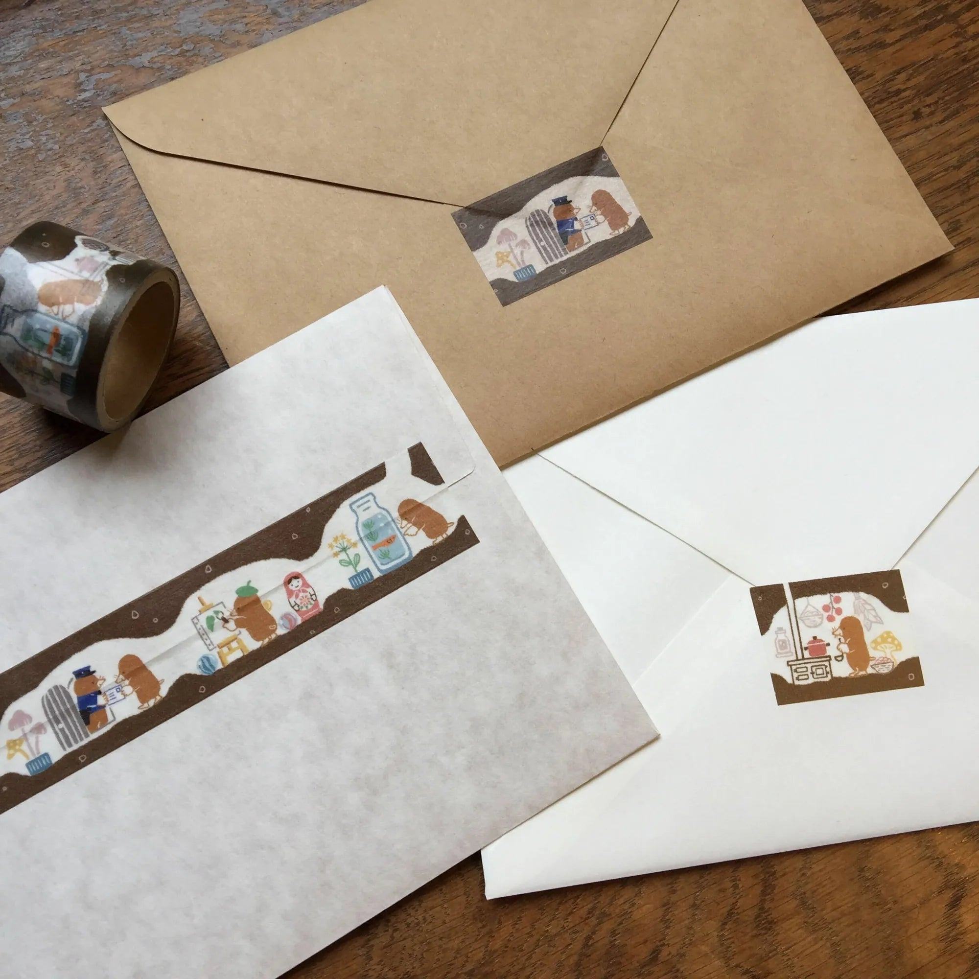LIFE Kyupodo Masking Tape - Mogura House - Default Title by Techo Treats Stationery