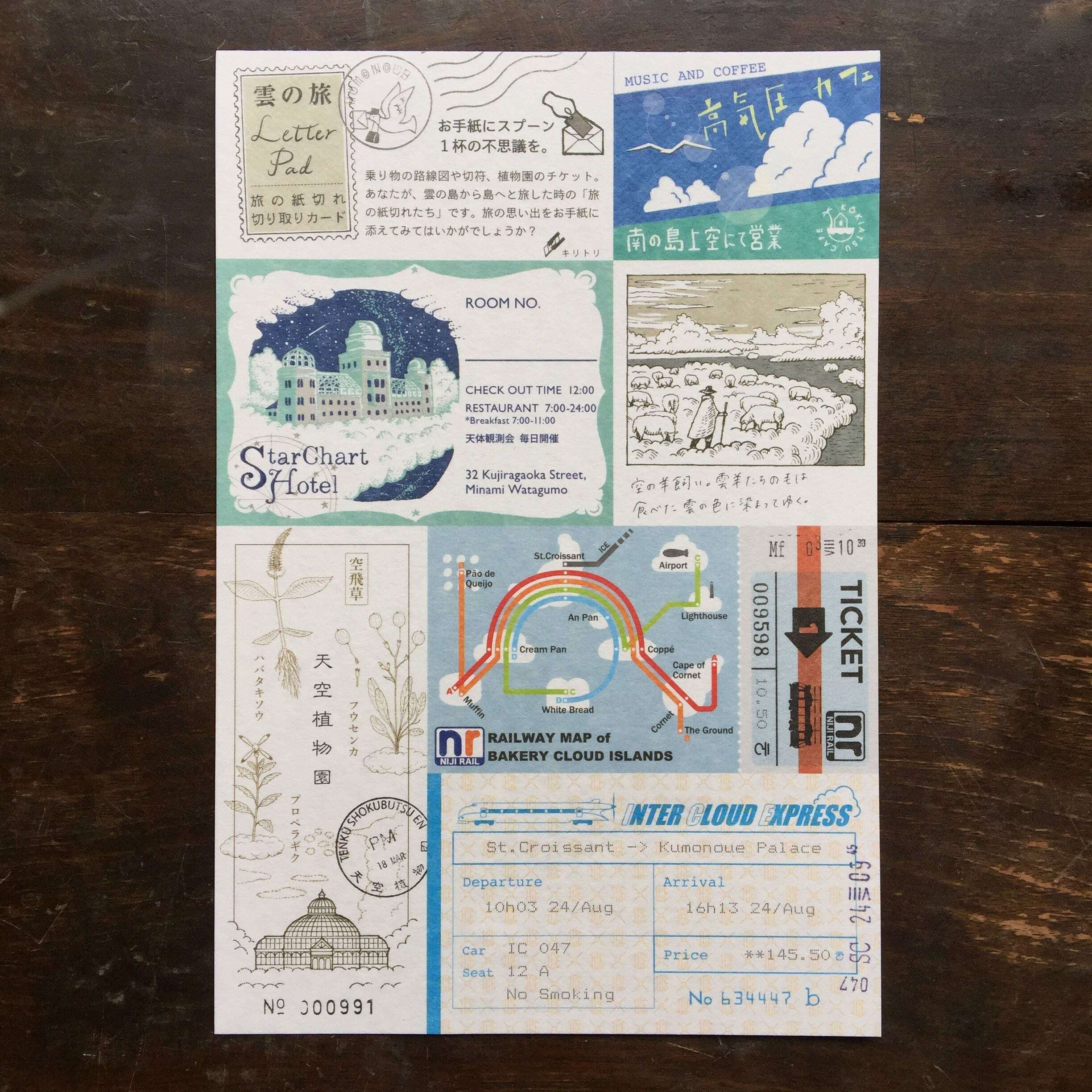 LIFE Kyupodo Trip of Cloud Letter Pad - Default Title by Techo Treats Stationery