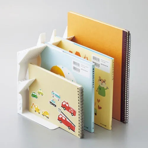 LIHIT LAB Firm Bookend - A4 Large Size (2 colors) - White by Techo Treats Stationery
