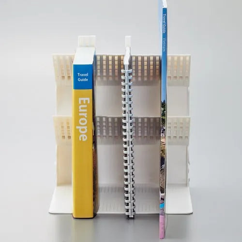 LIHIT LAB Firm Bookend - A4 Large Size (2 colors) - White by Techo Treats Stationery