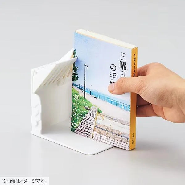LIHIT LAB Firm Bookend - A5 Mini Size (2 colors) - White by Techo Treats Stationery