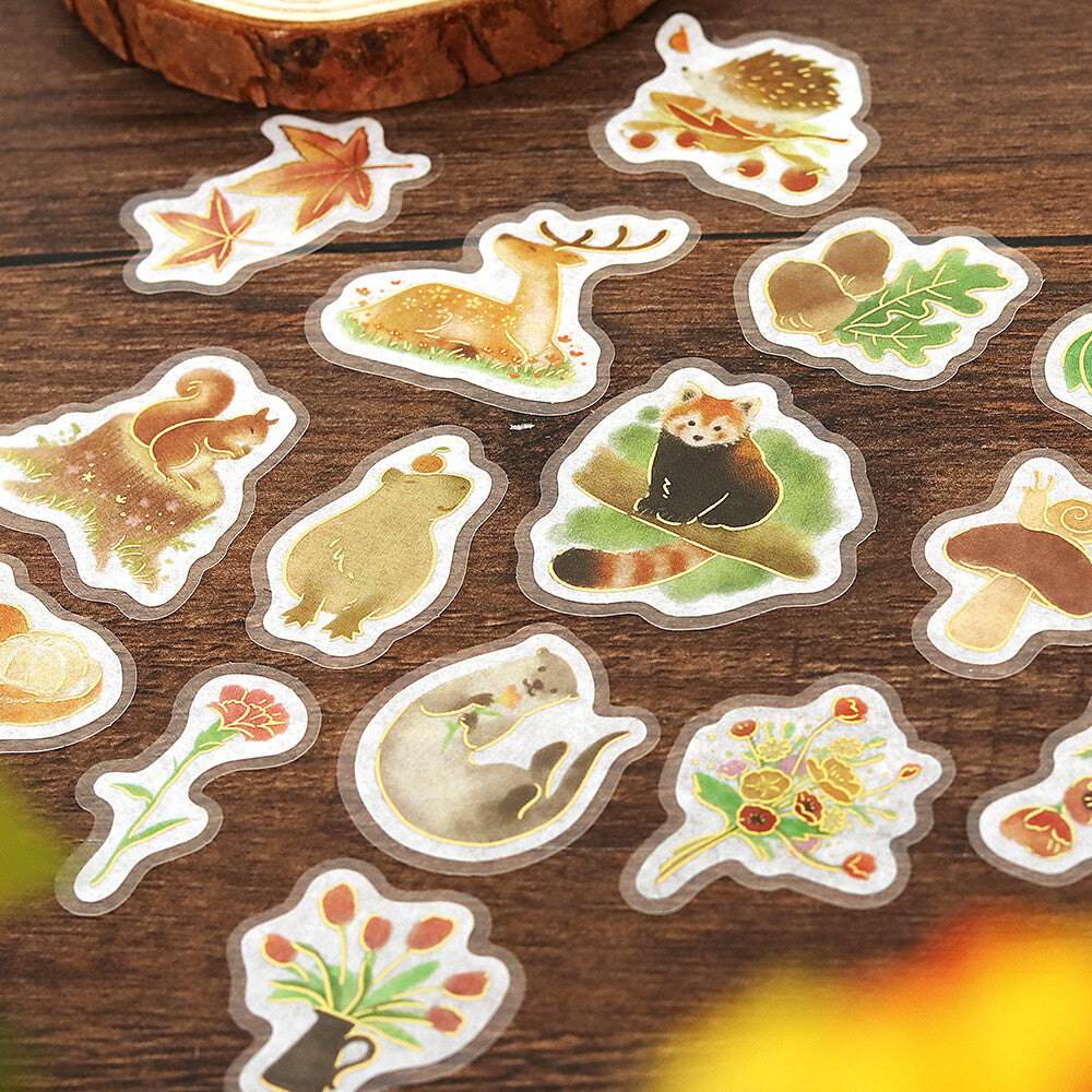 Little Forest Foil-stamped Flake Seal - Yellow - Techo Treats