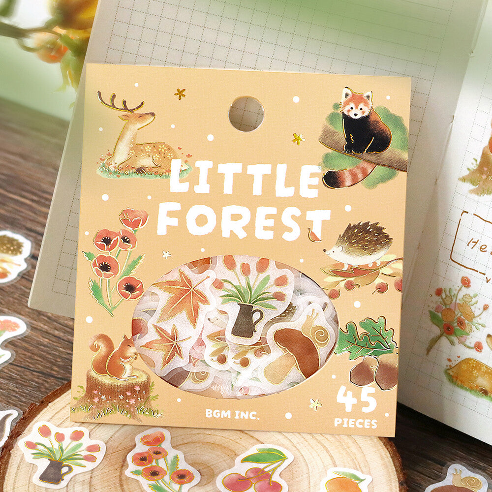 Little Forest Foil-stamped Flake Seal - Yellow - Techo Treats