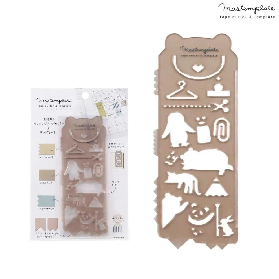 Mastemplate tape cutter & template - Animal - Kutsuwa - Default Title by Techo Treats Stationery
