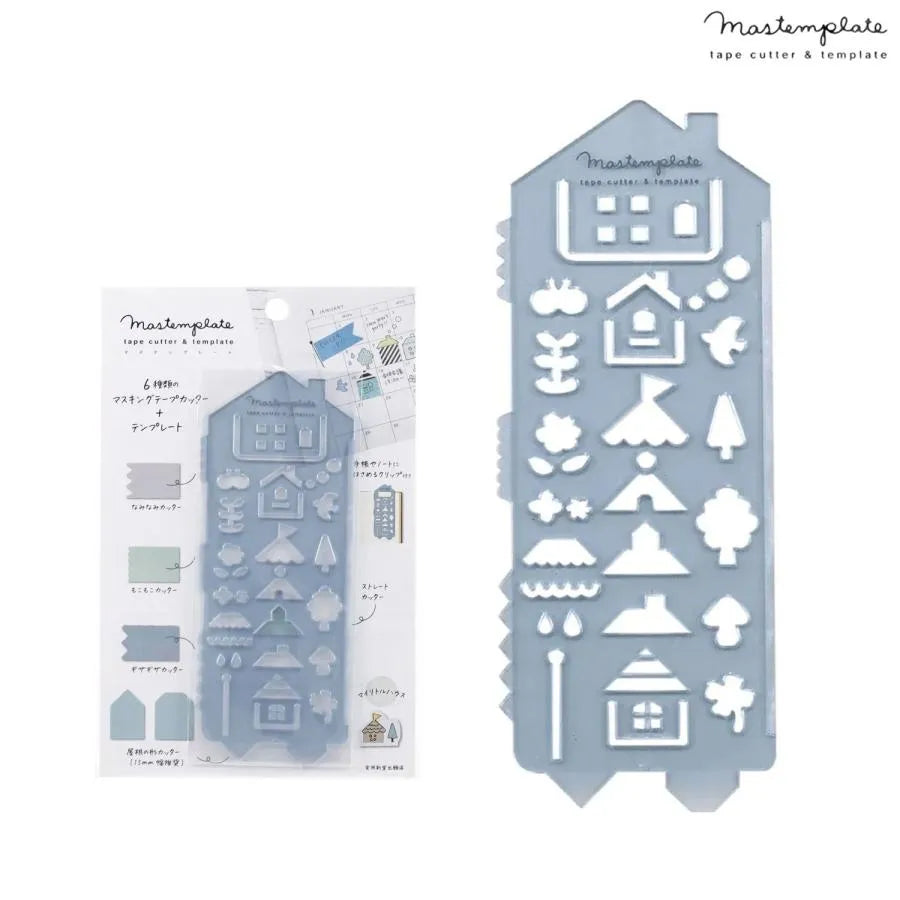 Mastemplate tape cutter & template - House - Kutsuwa - Default Title by Techo Treats Stationery