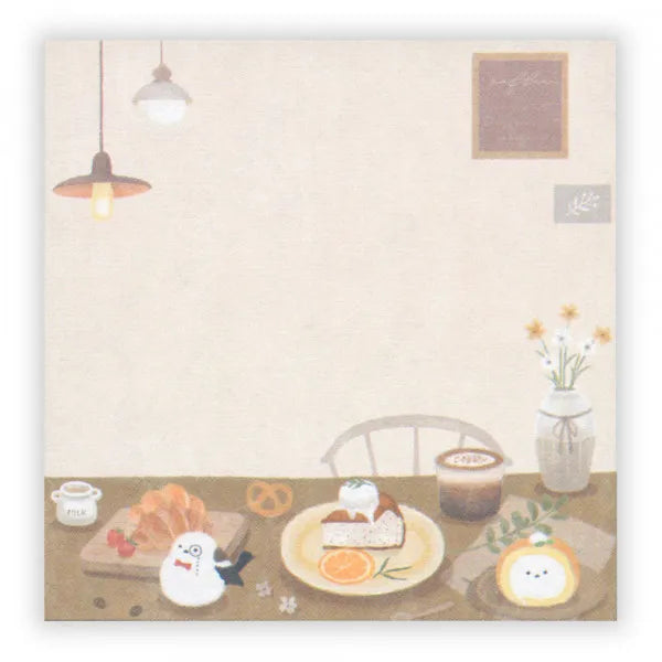 Mattari Animals Die-cut Sticky Notes (Day) - Shimaenaga Long-tailed Tit - NB Co - Default Title by Techo Treats Stationery