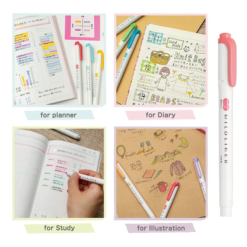 MILDLINER Highlighter - Basic Colors (2 colors)