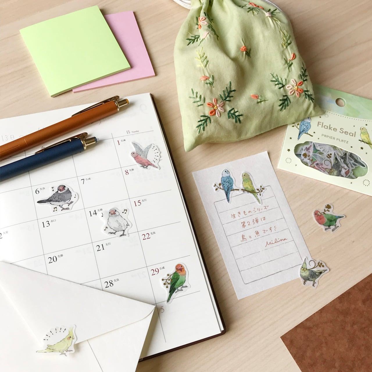 MILINA Flake Seal - Birds - Papier Platz - Default Title by Techo Treats Stationery