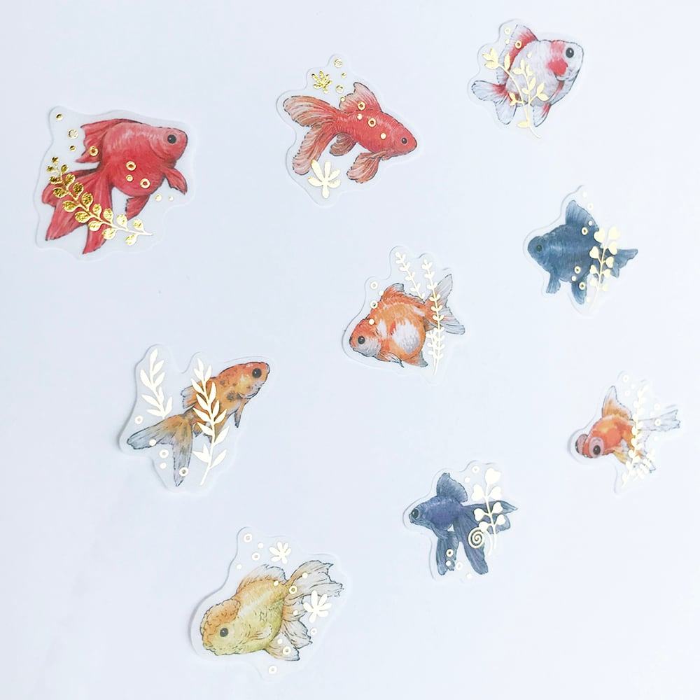 MILINA Flake Stickers - Goldfish - Techo Treats