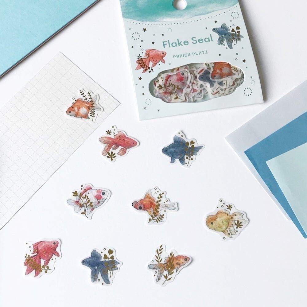 MILINA Flake Stickers - Goldfish - Techo Treats