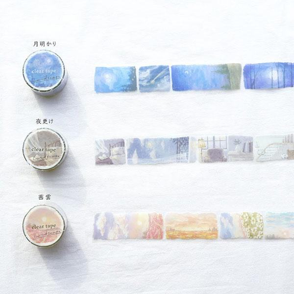 MIND WAVE Landscape Series clear tape - Late Night - Default Title by Techo Treats Stationery