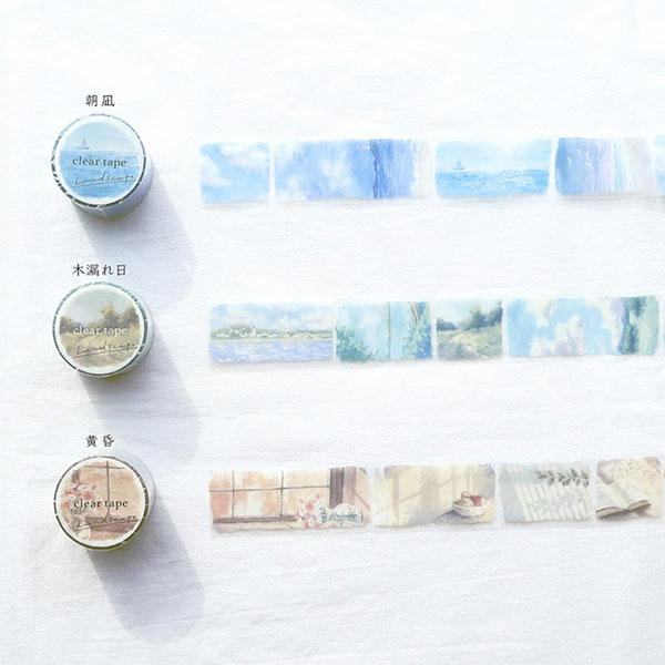 MIND WAVE Landscape Series clear tape - Morning Calm - Default Title by Techo Treats Stationery