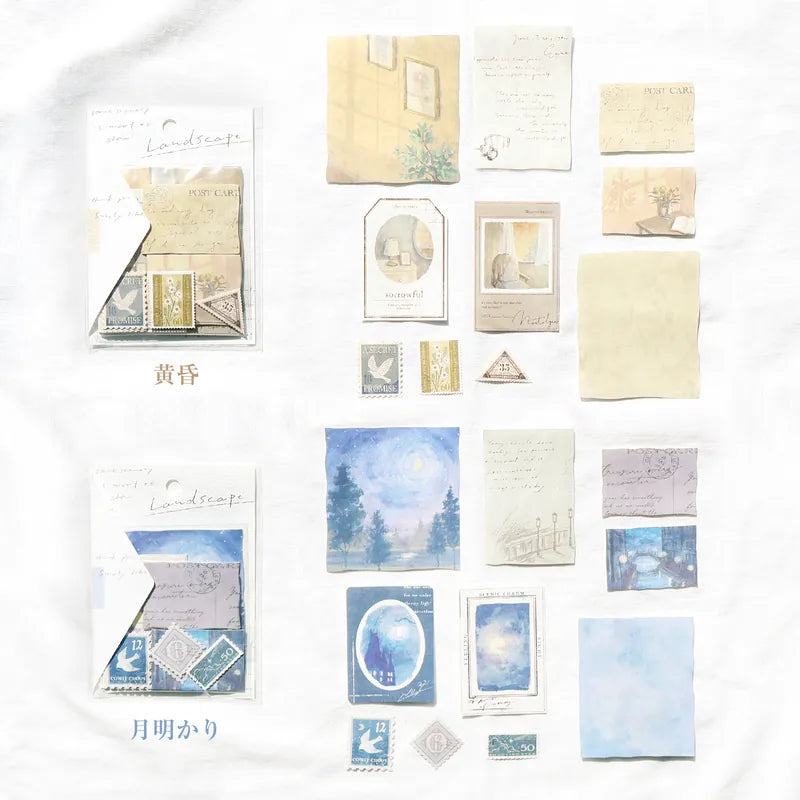 MIND WAVE Landscape Series Flake Sticker - Moonlight - Default Title by Techo Treats Stationery