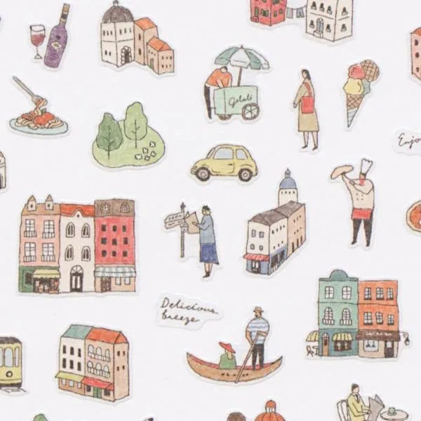 MIND WAVE machi map Sticker - Orange City - Default Title by Techo Treats Stationery