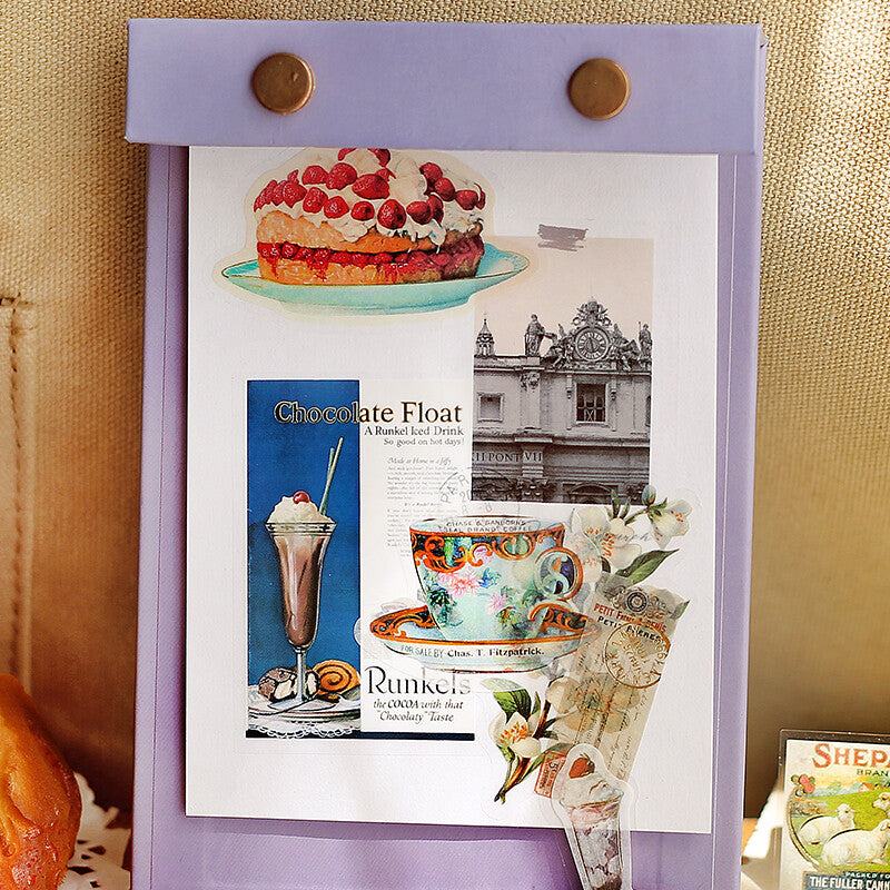 Mix Seal Vintage Flake Stickers - Afternoon Time - Techo Treats
