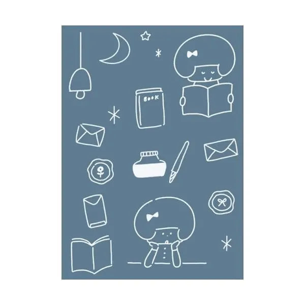 mizutama kokoro moyou Deco Seal - Silence - Furukawa Shiko - Default Title by Techo Treats Stationery