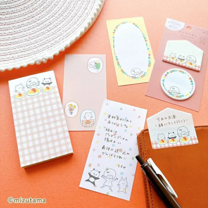 mizutama kokoro moyou Die-cut Sticky Notes - Waiwai - Furukawa Shiko - Default Title by Techo Treats Stationery