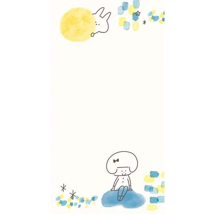 mizutama kokoro moyou Slim Memo - Silence - Furukawa Shiko - Default Title by Techo Treats Stationery
